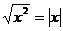 odm(x na druhou)=abs(x)